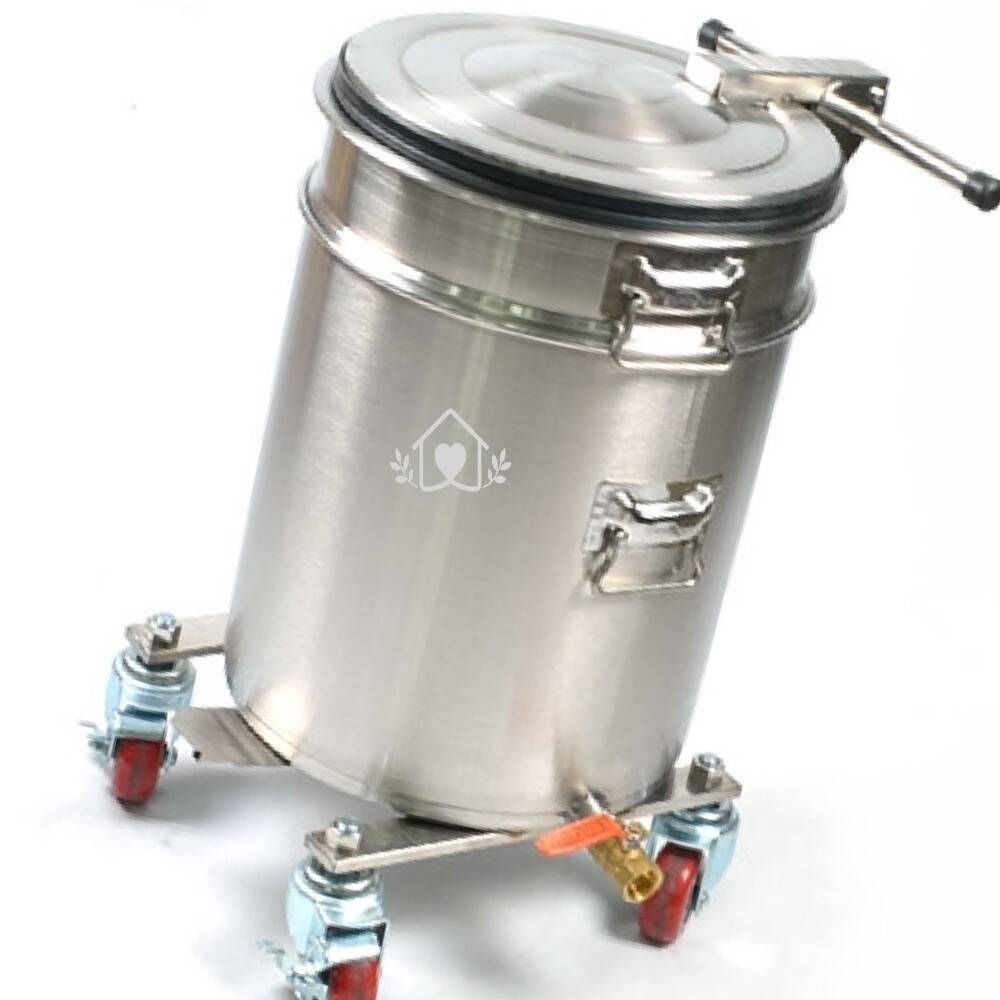 스텐 페달식 이중 음식물 잔반 수거통 잔반처리통 음식물분리수거함 음식물쓰레기통, 20갤런 884,100원