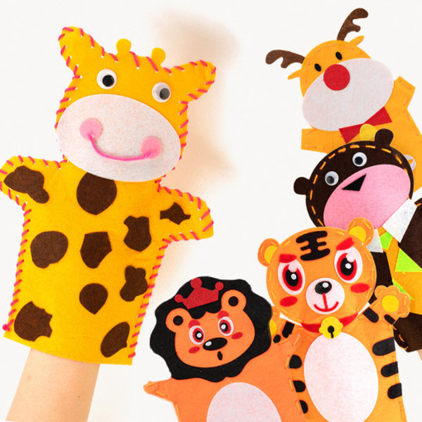 펠트 동물 손인형만들기 11종 / 어린이 유치원 초등, 사자, 1개 1,500원