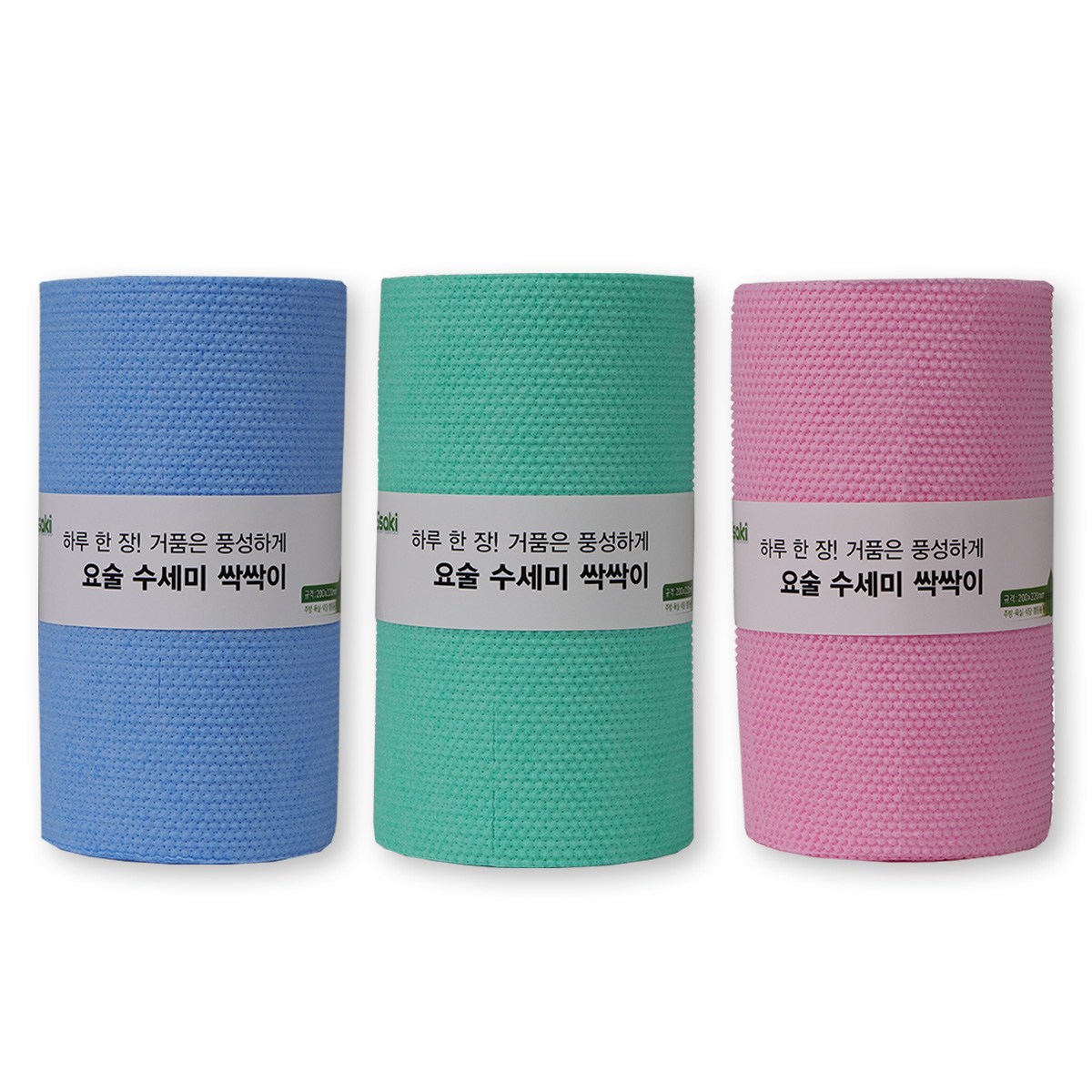 [국내생산] 싹싹이 뜯어쓰는 요술 롤 수세미 360매(60매X6롤), 360개, 1세트, 혼합 23,900원