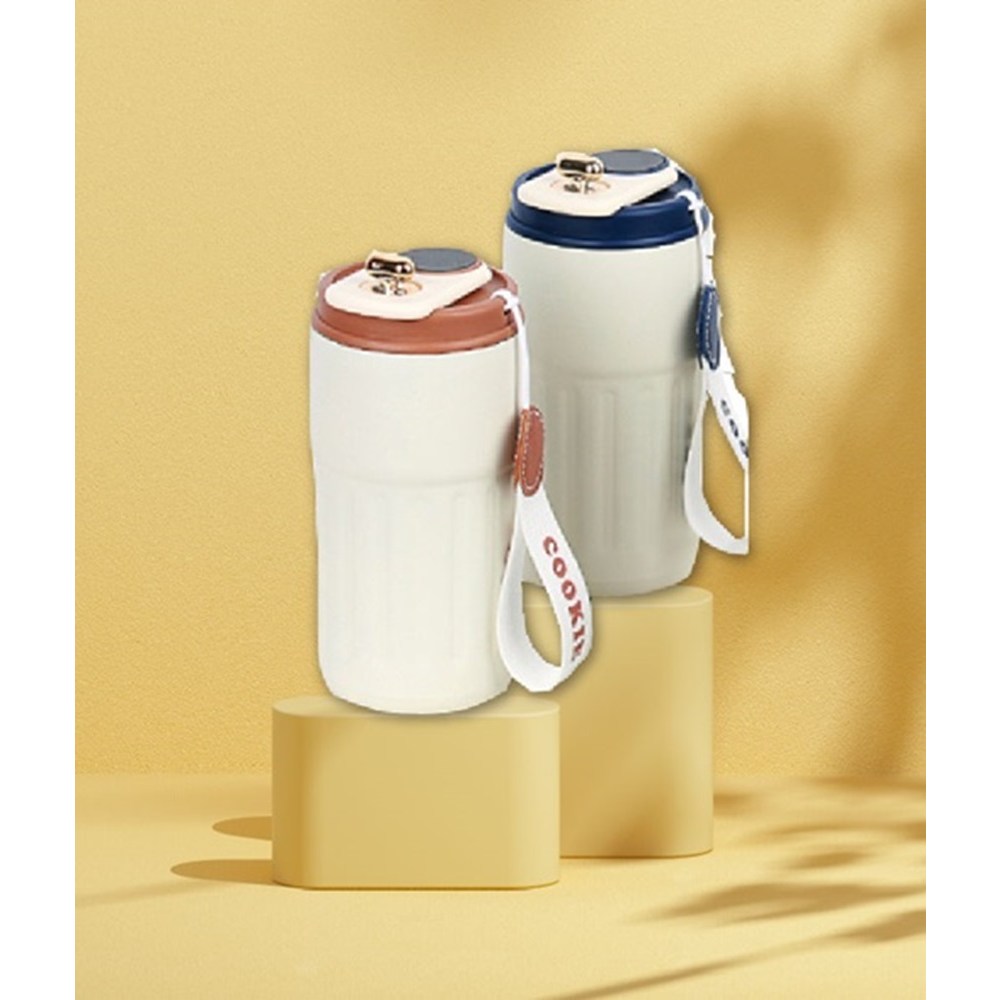 액정온도표시 스테인레스스틸 진공커피머그 보온보냉 텀블러 460ml, 브라운+블루, 2개, 460ml 27,400원