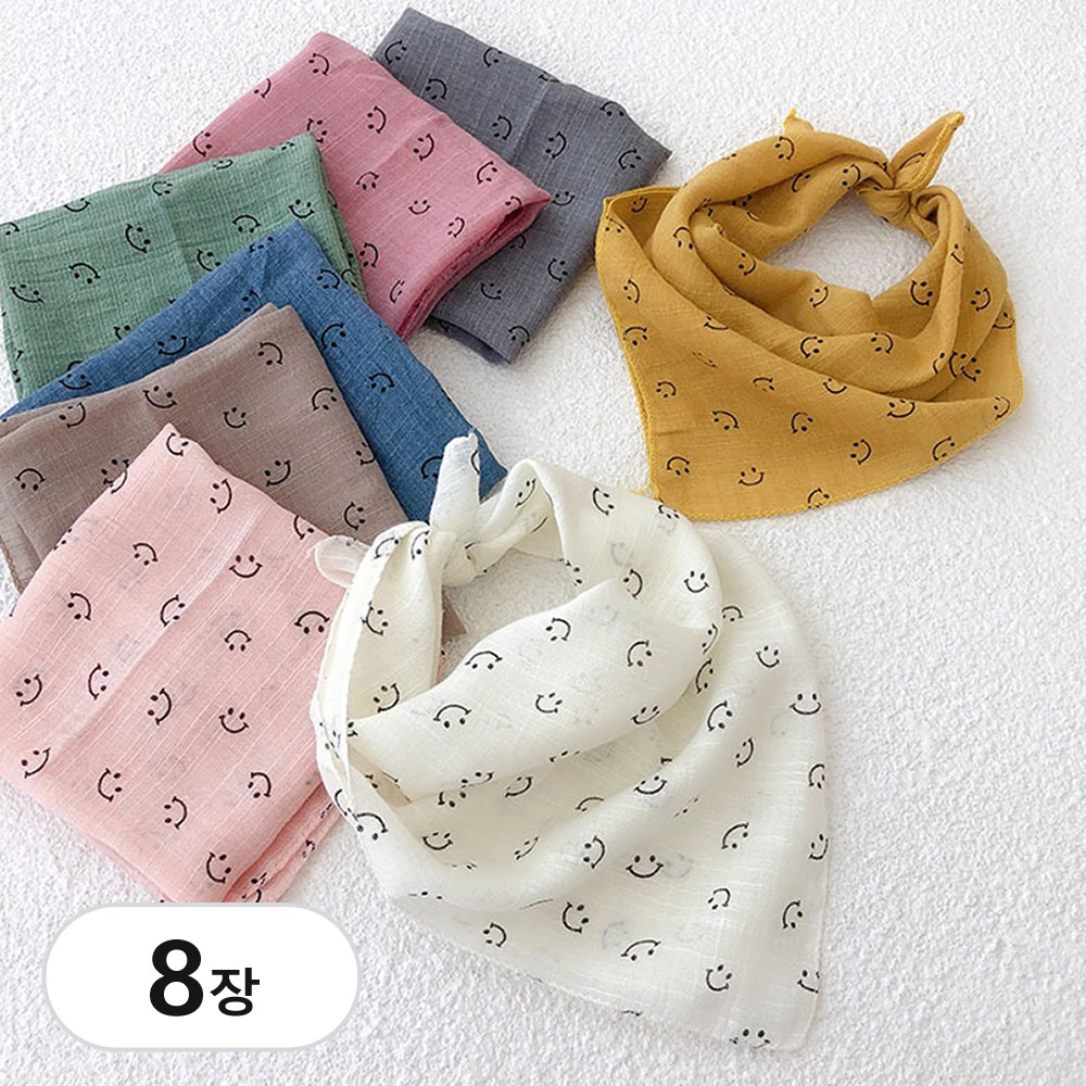 어린이 유아 목수건 손수건 아기 아동 쁘띠 스카프 8장 13,900원