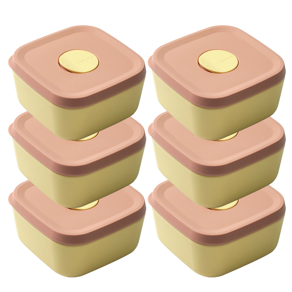 국산 실리콘밥팩 냉동밥보관용기 전자레인지 밀폐 소분용기 350ml, 버터, 6개 42,000원