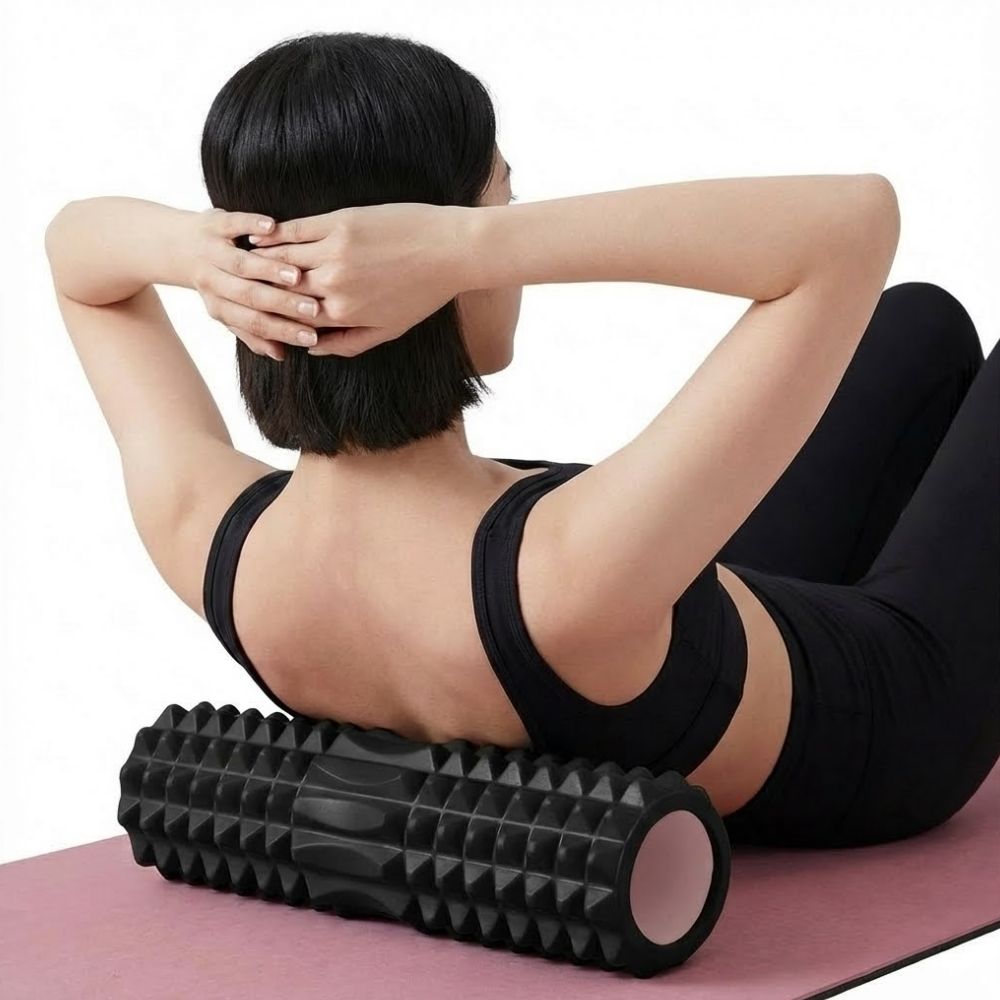 버디트로브 돌기형 마사지 지압 폼롤러 스트레칭, 1개, 블랙 8,700원