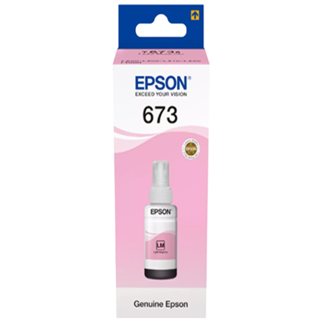 엡손 T673 검정 잉크 ((C13T673100)) EPSON 673 6색 밝은 청록 밝은 진홍 잉크 정품 호환 제품 L800, L810, L850, L805 프린터 잉크, 1개, Epson 673 LM/밝은 진홍 잉크 18,300원