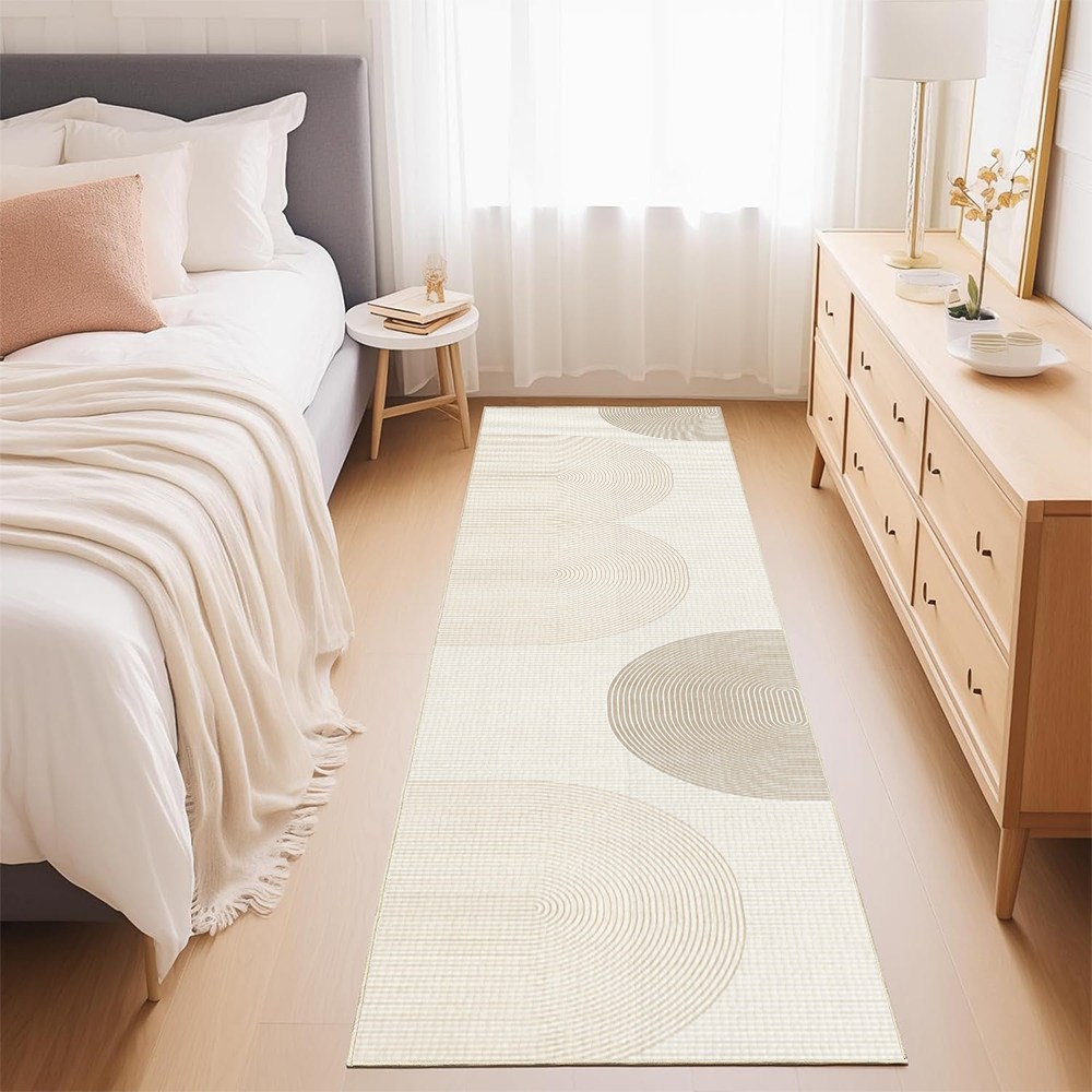 북유럽 크림풍 카펫 호텔 복도 매트 롱 카펫 벨벳 폴딩 무흔적 미끄럼방지 손세탁 세탁기 가능 미니 러그 거실 복도 현관 욕실 주방 이사 선물 35,900원