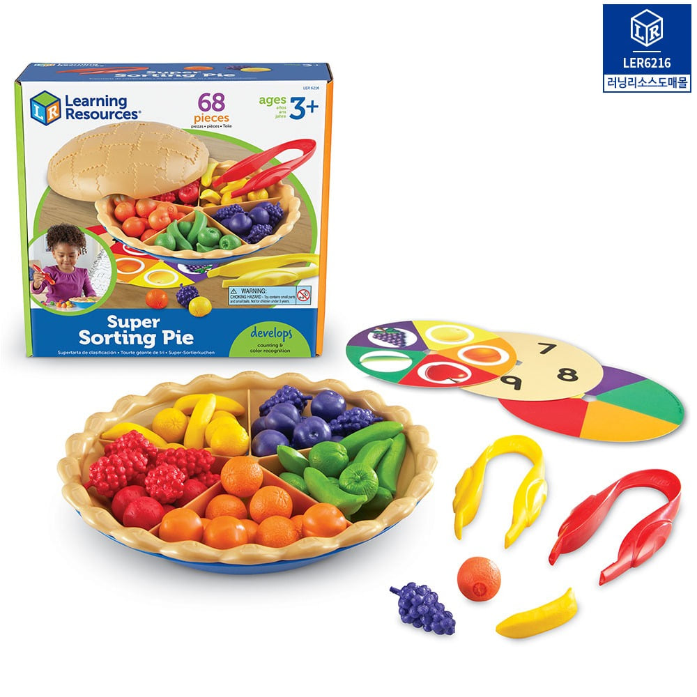 분류 활동 슈퍼 파이 [LER6216] 어린이교구 과일모형 활동카드 수세기 52,500원