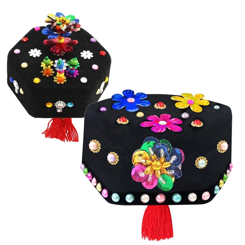 더조은키즈 펠트 족두리 만들기(대) 한복 장신구 머리장식 diy 키트 악세사리 유아족두리 명절 새해 설날 추석 미술 재료 3,250원