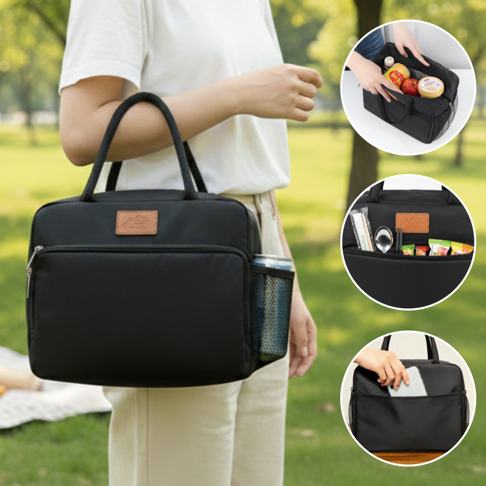 갱모아 보온보냉 포켓수납 도시락가방, 블랙, 1개 12,200원