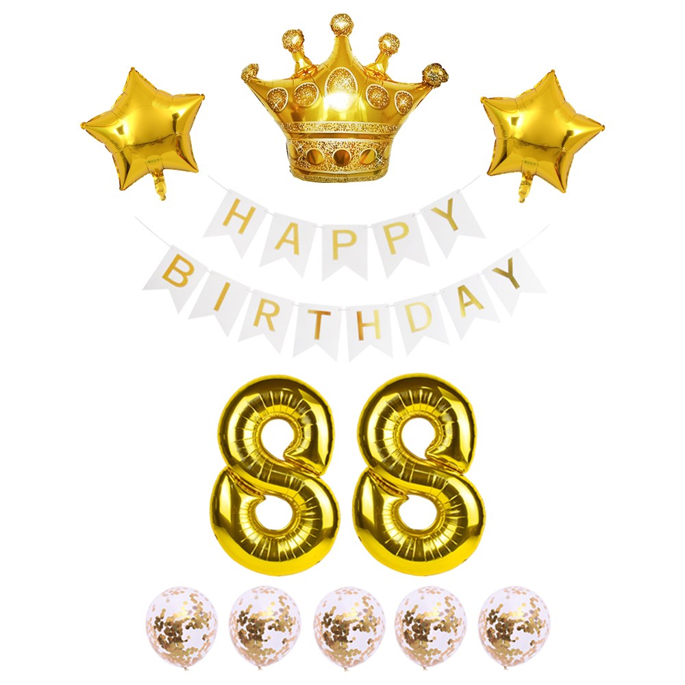 생일 가랜드 대형 숫자풍선 생일파티 화이트 세트 리본 왕관 하트 스타 은박풍선 파티용품 [에브리띵스마일] 1223 15,800원