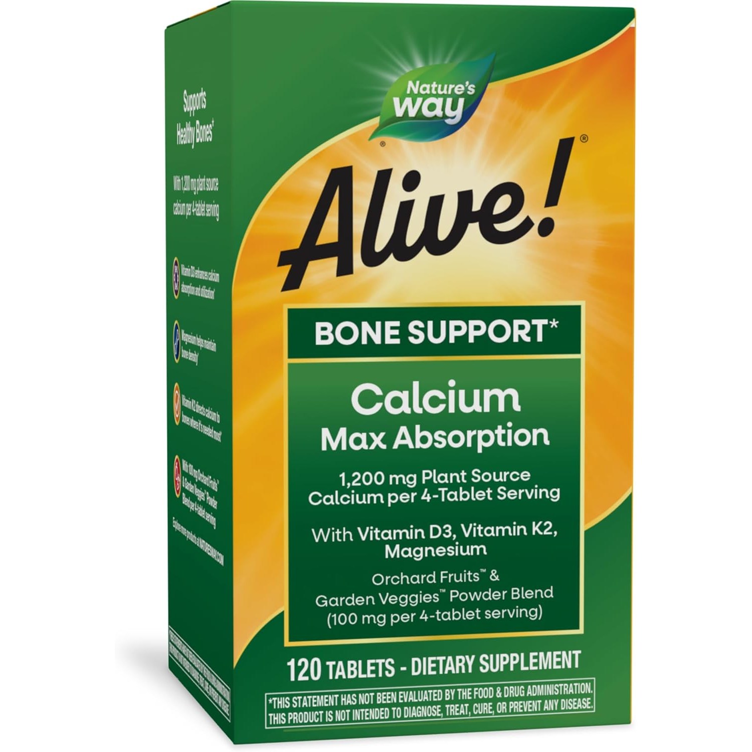 Nature's Way 얼라이브! 칼슘 본 서포트 1000mg 타블렛 34,400원