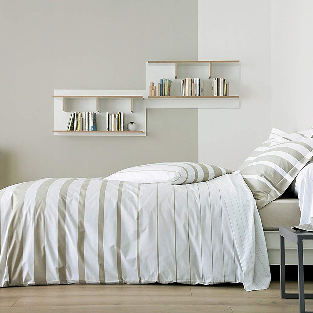 [기간한정특가] 블랑데보쥬 프랑스 퍼케일면 호텔식 침구 풀세트 (프렌치 스트라이프) 이불커버+누빔패드+베개커버 159,000원