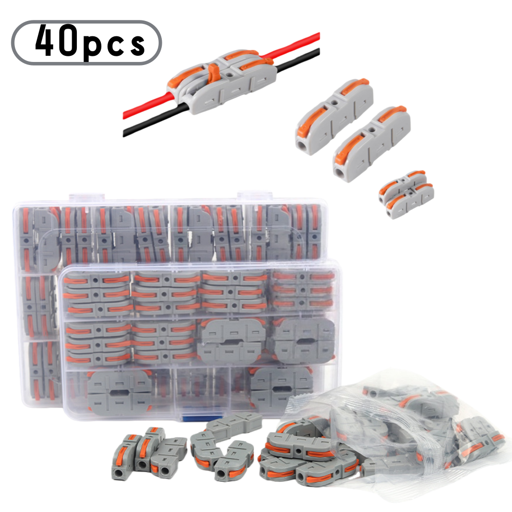 준성유통 전선 연결 와이어 커넥터 전기케이블 직결형 레버형 연결단자 갈색, 40개 11,290원