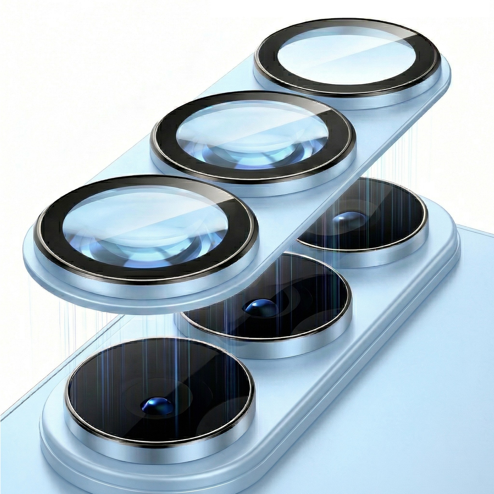 키큰기린 카메라 렌즈 보호 필름 9H 강화유리 메탈 빛번짐 방지 일체형 풀커버, 2개 19,900원