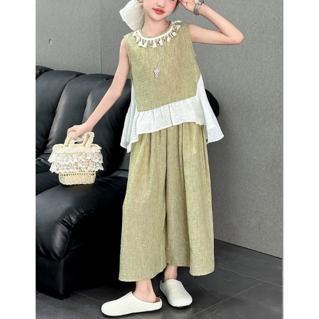 해피유통어린이 여름 패션 민소매 탑과 와이드 팬츠 세트14세 이상XG03 55,740원