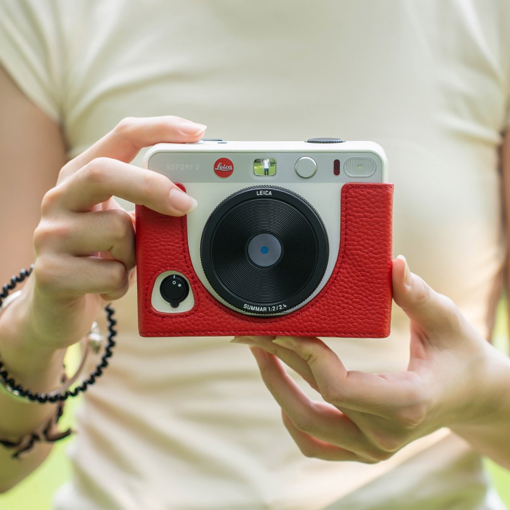 Roadfisher 진짜 가죽 카메라 가방, 보호 케이스 커버 베이스, 수제 그립 어깨 벨트 스트랩, leica 호환 Sofort2 Sofort 2 125,500원