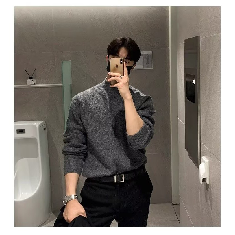 style dr 남자 머슬핏 긴팔 니트 어깨넓어보이는 긴팔 티셔츠 22,680원