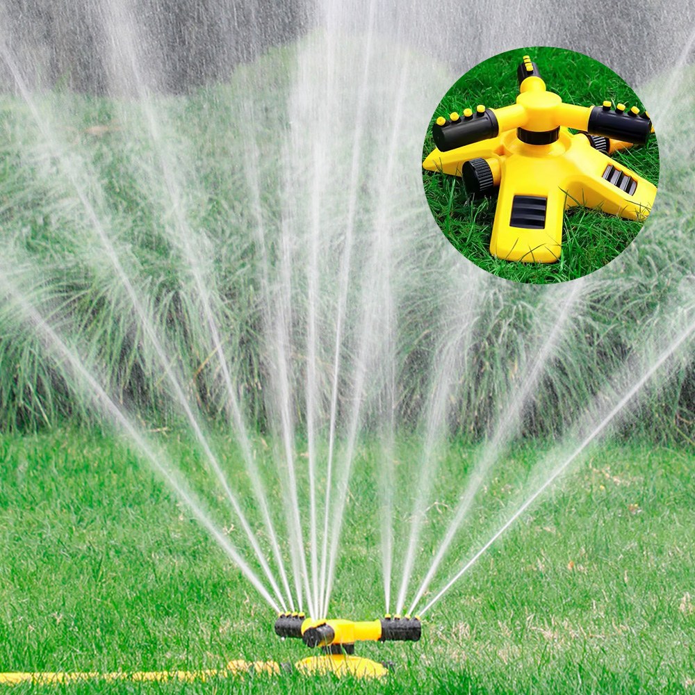 21세기트랜드 풀터너 360도 회전 3방향 정원 스프링클러, 1개, 옐로우 9,500원