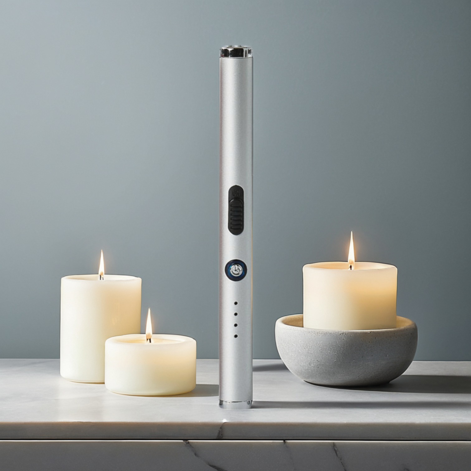 디루쏘 KC인증 USB 충전식 감성 캔들라이터 야외 캠핑용, 실버, 1개 16,800원