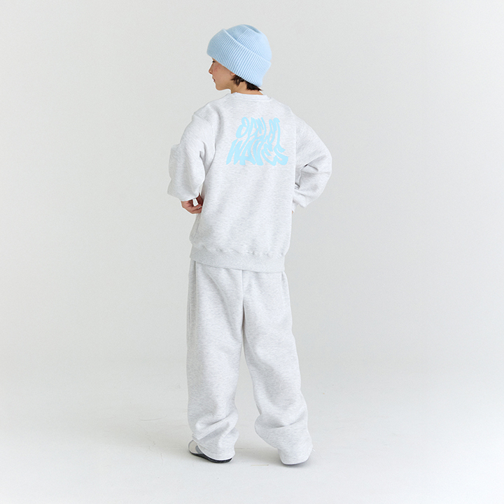 오실롯주니어 아동용 기모 웨이브 맨투맨 E43 + 웨이브 일자 팬츠 E58 세트 62,720원