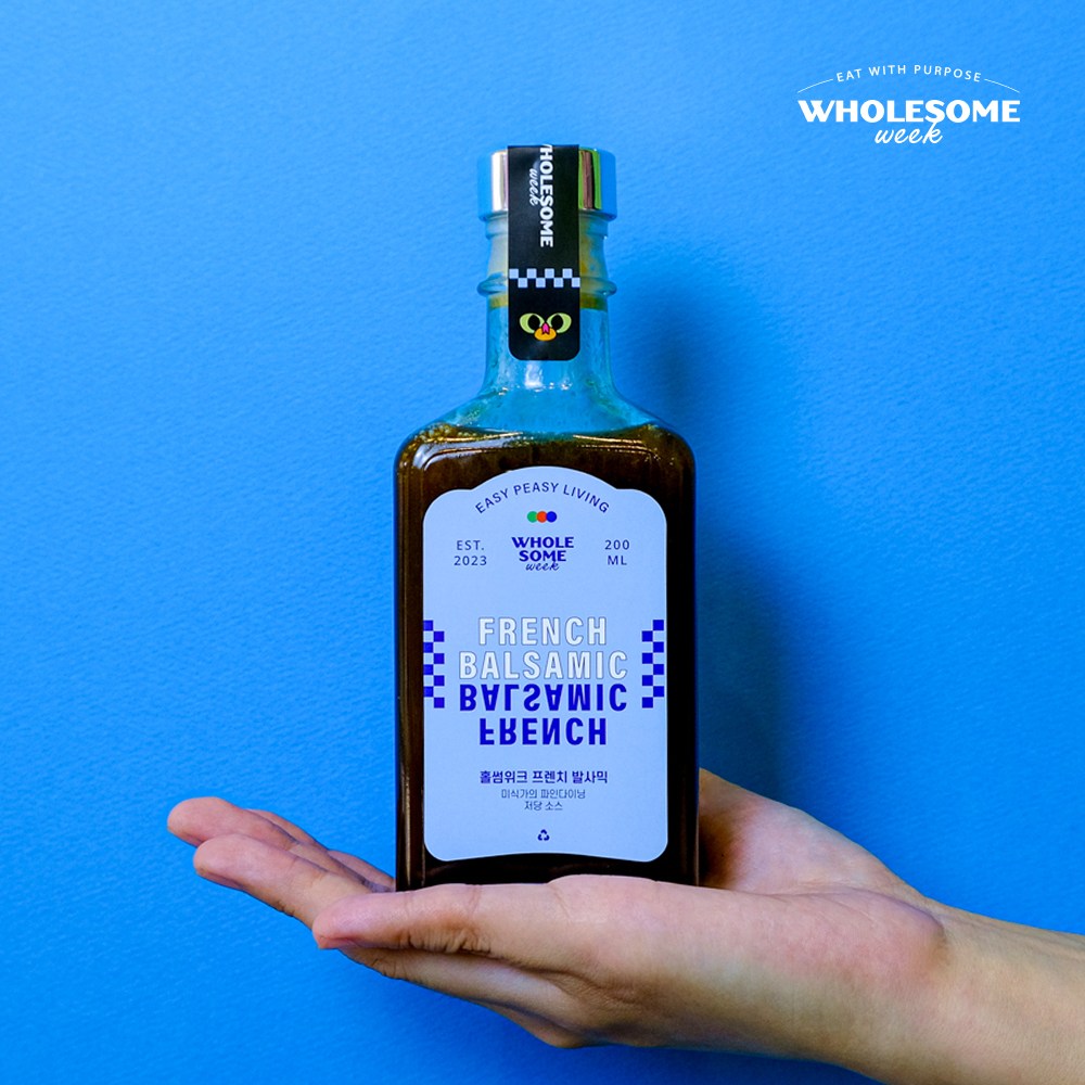 [홀썸위크] 저당 프렌치 발사믹 저염 다이어트 샐러드 소스 드레싱, 1개, 200g 24,900원