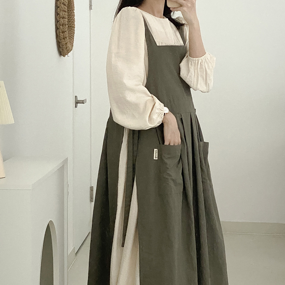 한스데이 방수 단아한 원피스 앞치마 39,570원