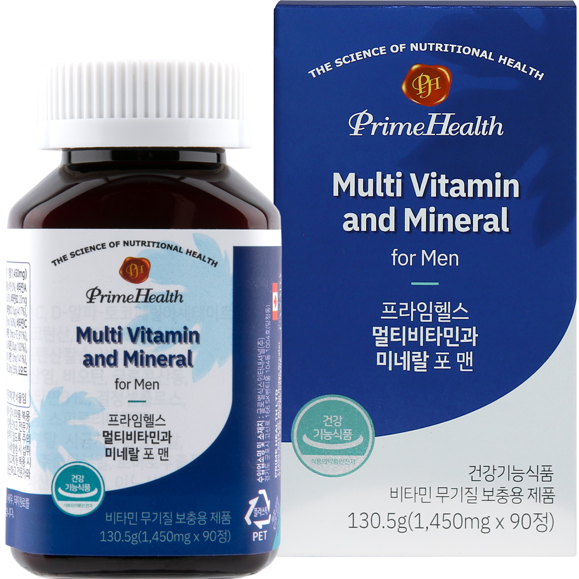 프라임헬스 멀티비타민과 미네랄 포 맨 3개월분 130.5g, 90정, 1개 18,300원