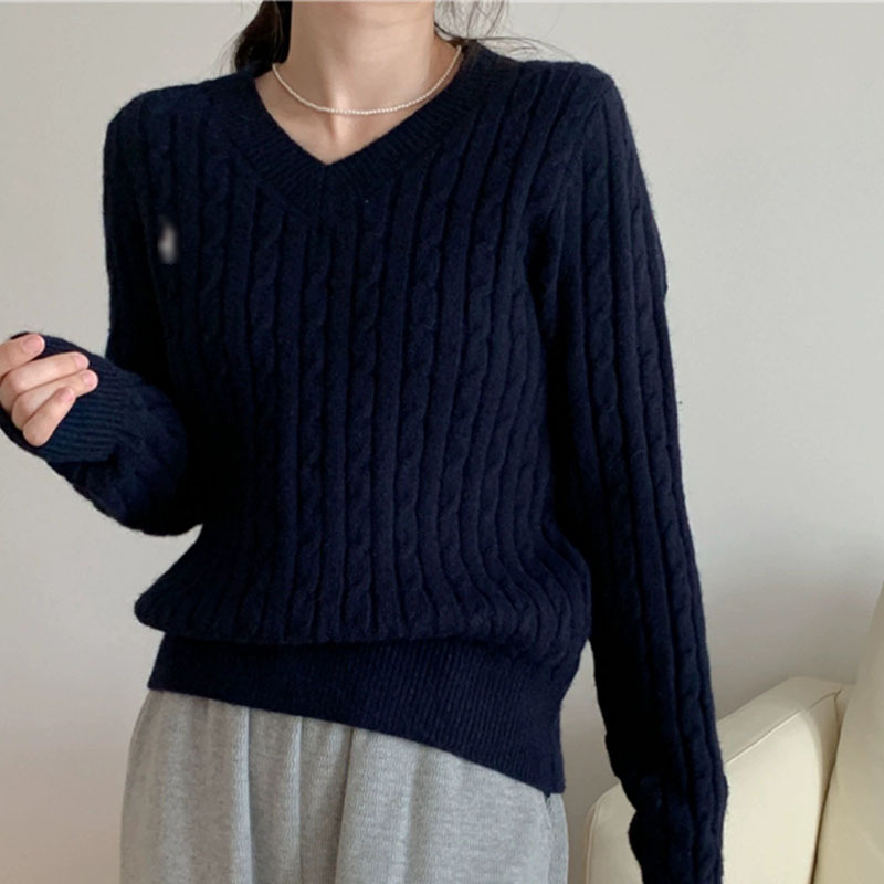 꽈배기 브이넥 니트 838 21,000원