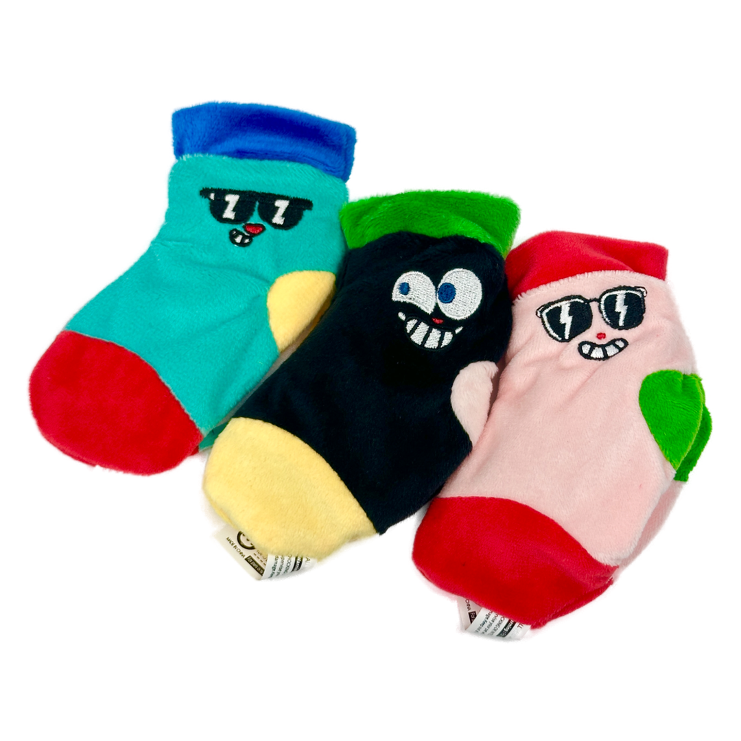 히야펫 양말 노즈워크 인형 3종 세트, 1세트, 혼합 8,700원