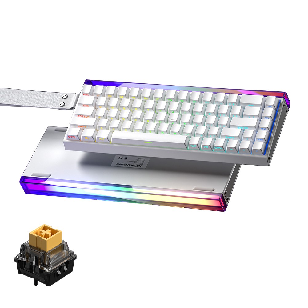 AULA HERO 68 HE 마그네틱 자석축 기계식 키보드 유선 8K 게이밍 키보드, RGB lighting box wired, side engraving white 64,900원