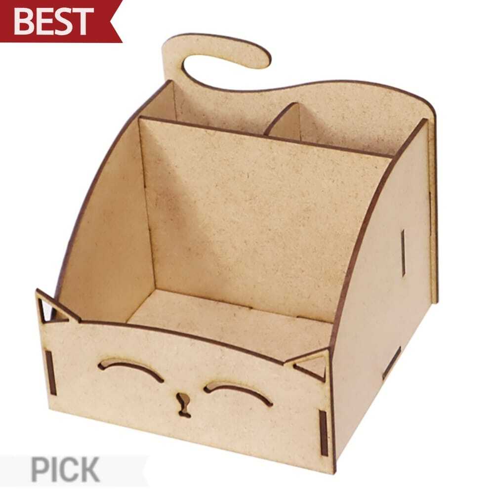 고양이 3구 연필꽂이 만들기 DIY 우드 공예 MDF 책상 정리함 픽앤코401 21,800원