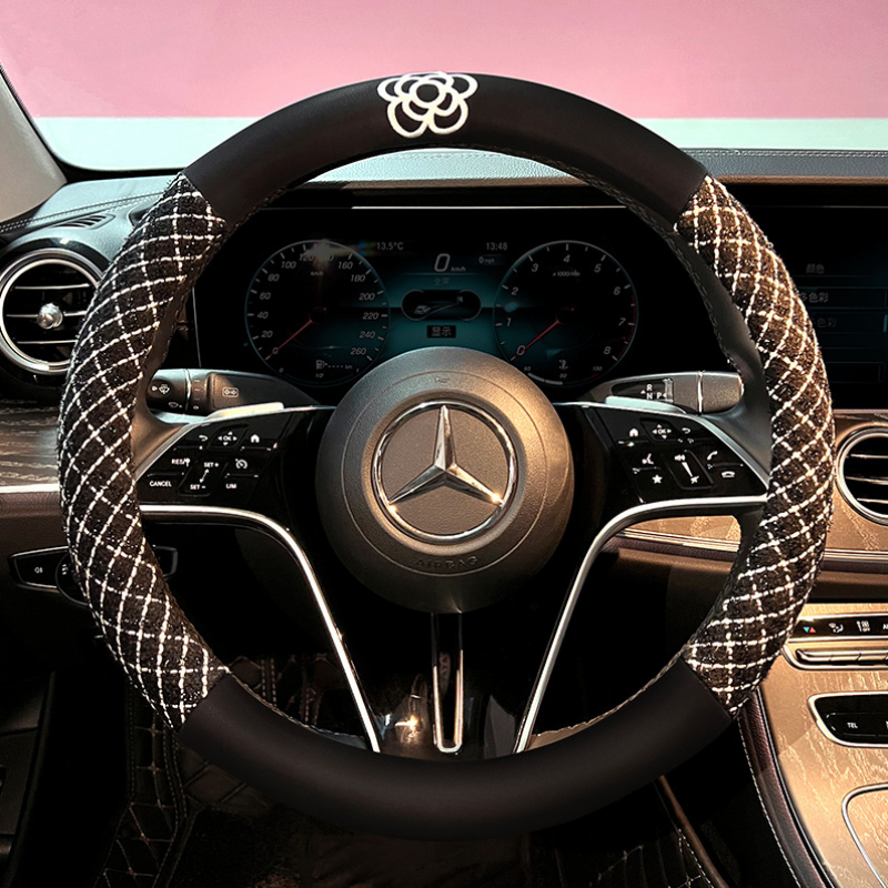 피라모니 럭셔리 사계절용 동배꽃 핸들커버, 블랙 19,800원