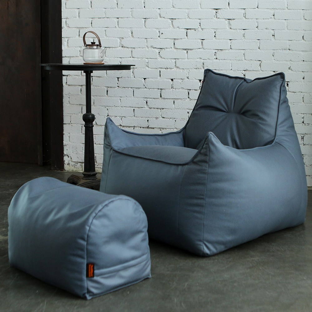 보니타 초대형 사하라 BR803 비건레더 빈백소파, 풋스툴 세트 182,000원