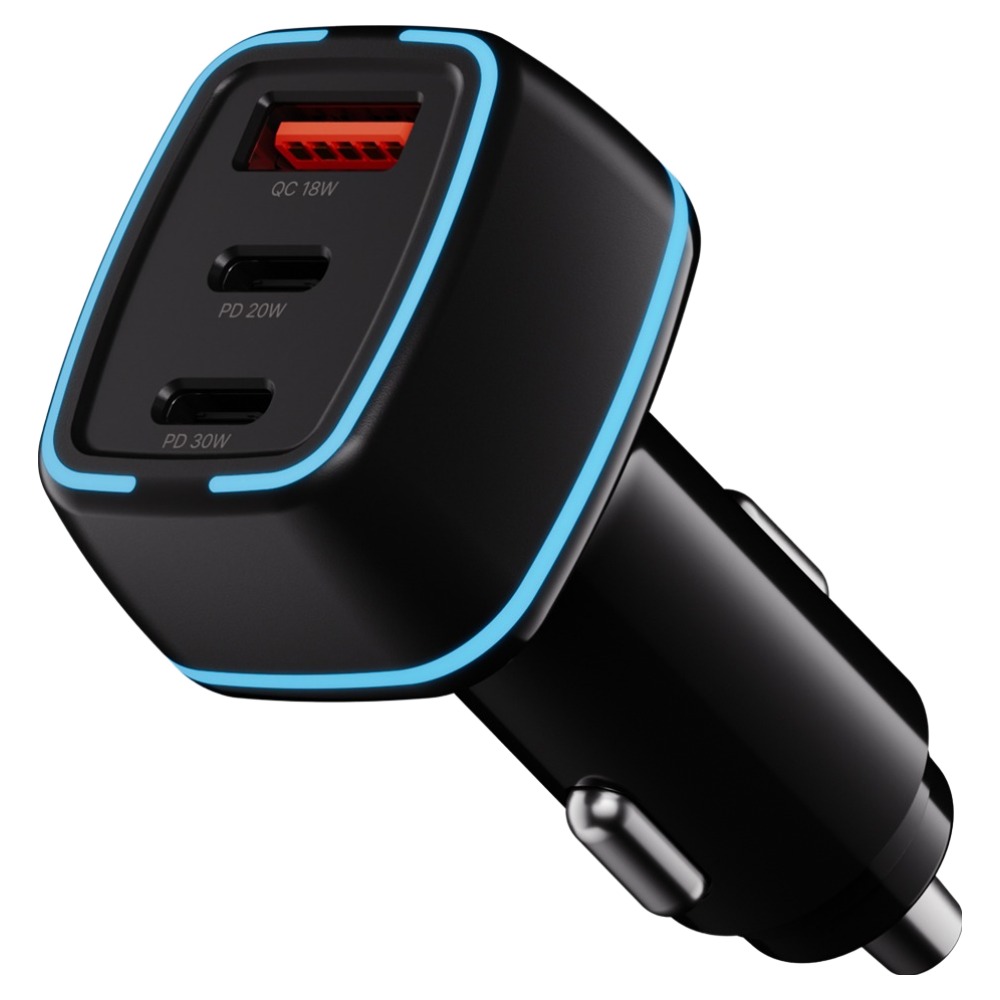 뉴클 PD 50W 3포트 차량용 시거잭 C타입 USB타입 고속 충전기, NCCC-2C1U-11-TD, 블랙 6,900원