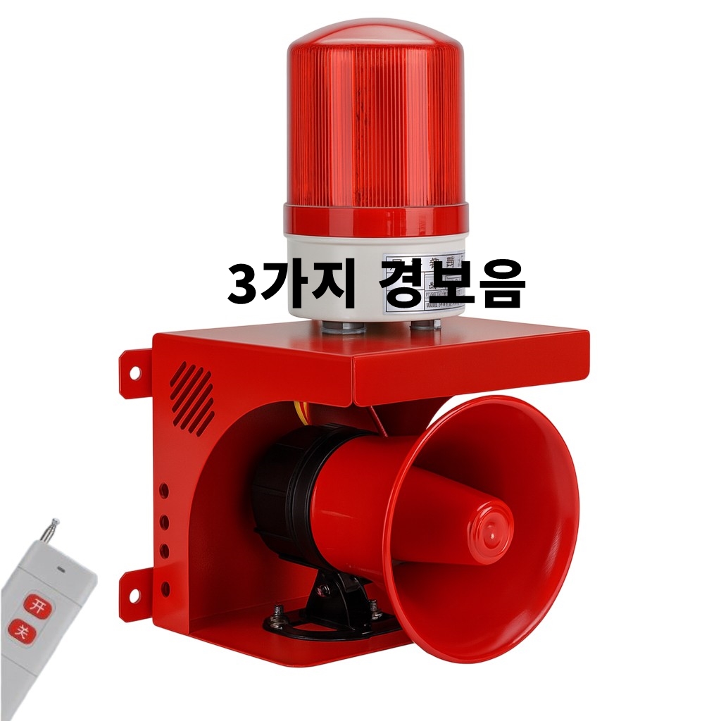 Ayono 무선 리모컨 3가지 경보기 LED 경보등 사이렌 220V 고출력 음향 보안 알람 방범 안전 필수품 60,000원