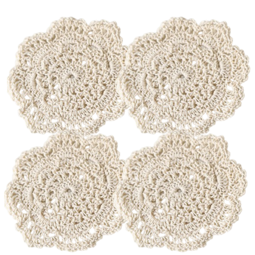 티노샵 레이스 뜨개 코스터 컵받침 4개 9,640원