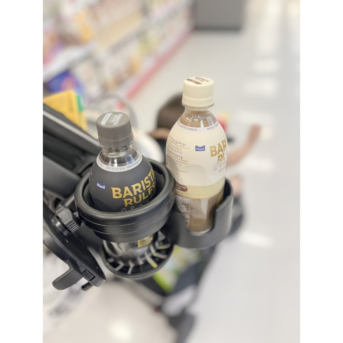 아가츄 3 in 1 유모차컵홀더 이중락 더블락 컵홀더 2구 스마트폰 바라보기 거치대 유모차 개모차 멀티 호환, 1개, 더블락 블랙 1+1 25,900원