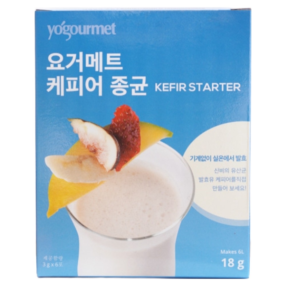 집에서 만드는 요거매트 프리즈-드라이드 케피어 스타터 3G*6포 제조기필요없는 상온발효, 1박스 9,890원