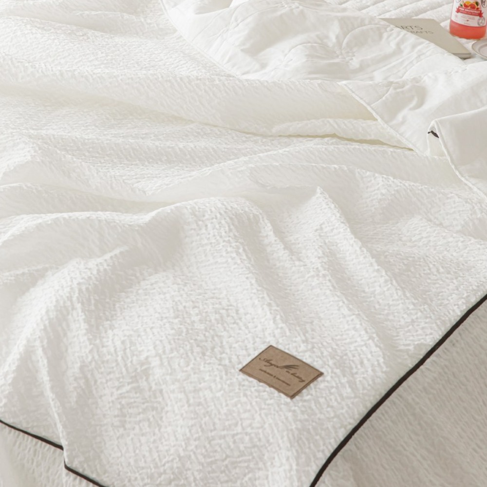 국산 리빙캐슬 누베 뱀부 시어서커 순면 누빔이불, 화이트 55,800원