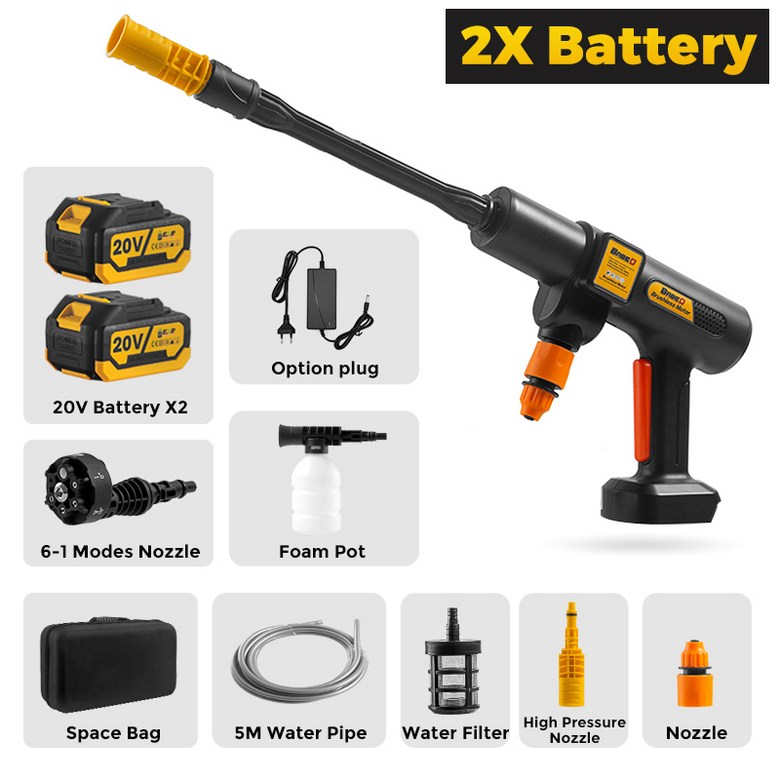 압축분무기 강력분사폼건  세차물스프레이 200Bar 브러시리스 전기 고압 세척기 스프레이 클리너 물총 Makita 18v 배터리 용 무선 세차 도구 95,950원