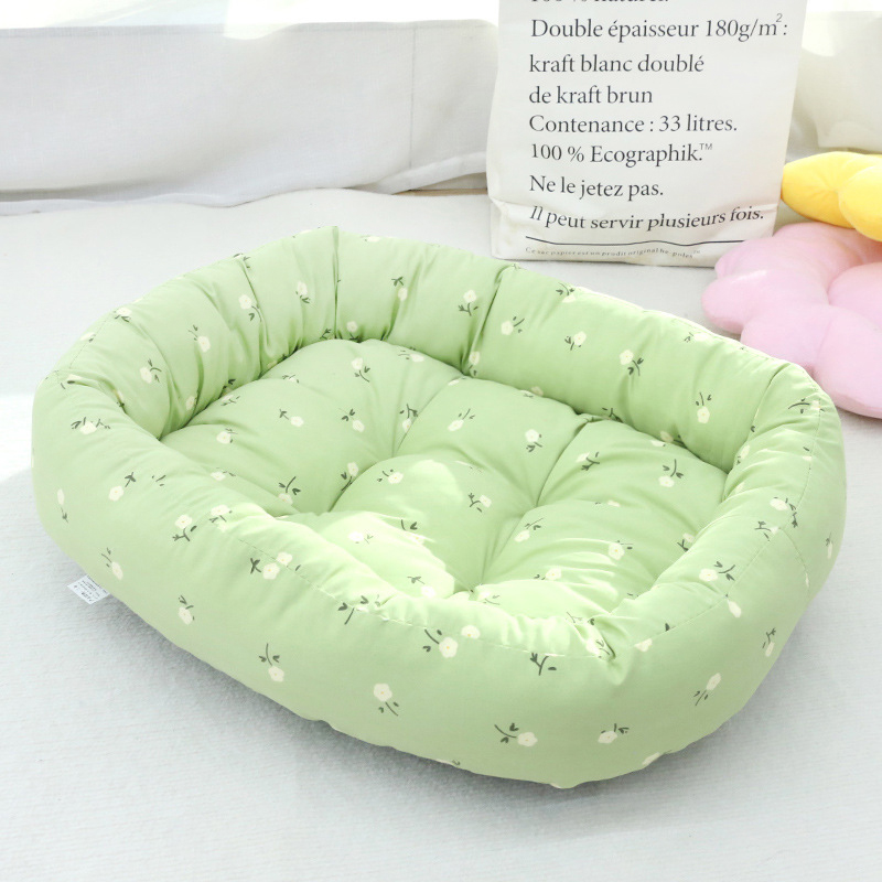 랜보어 반려동물 잔꽃 플라워 쿠션, 그린, 1개 8,600원