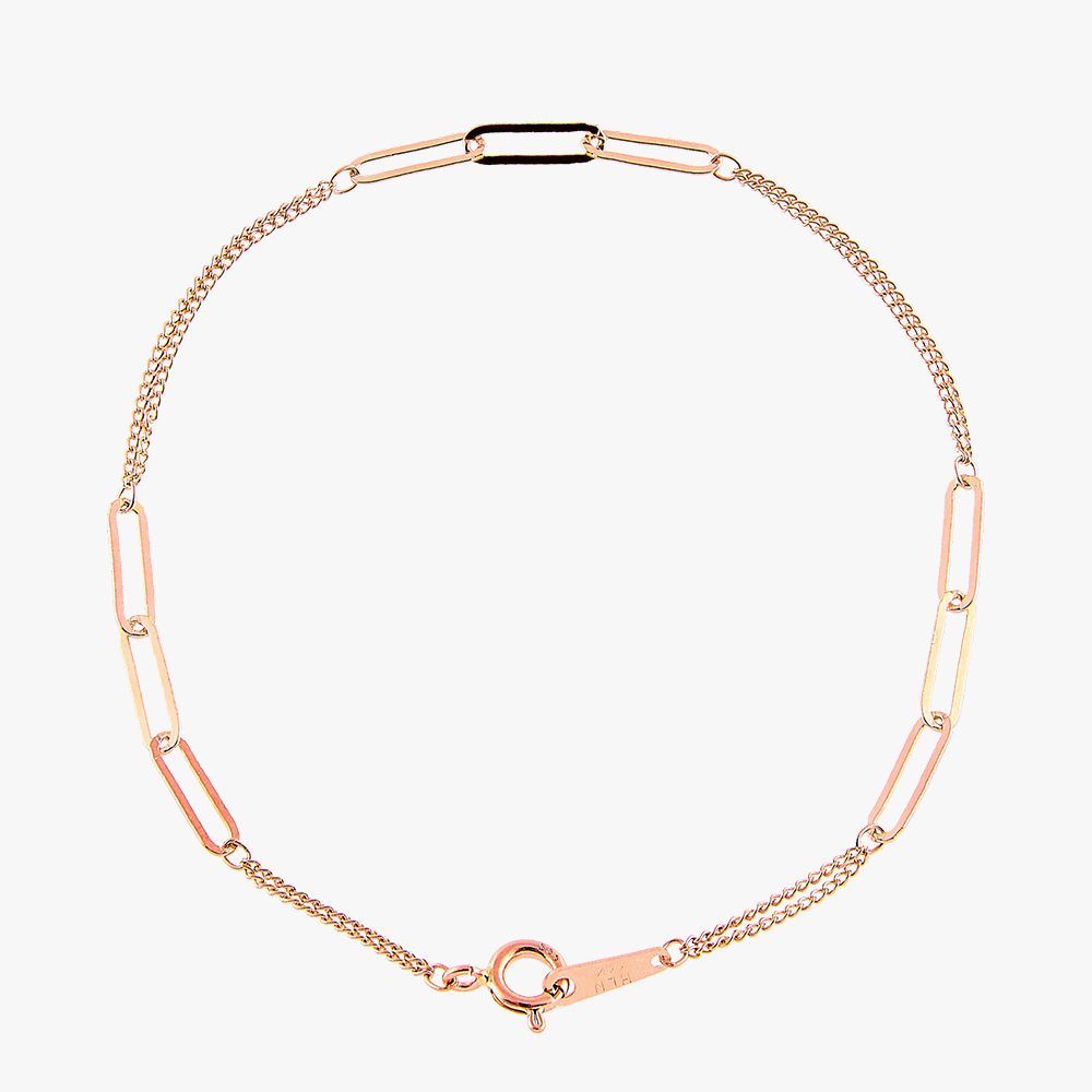 엘렌쥬얼리 14K 18K 모던 클립 커브 체인 금 팔찌 410,000원