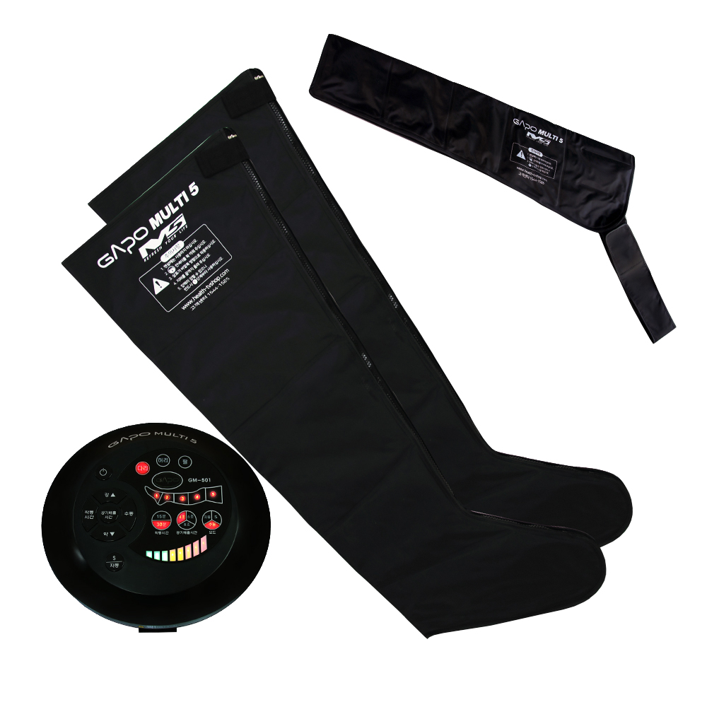 가포 멀티5 공기압 마사지기 본체 + 다리 커프+ 팔 커프 세트, GAPO MULTI5, 블랙 180,360원
