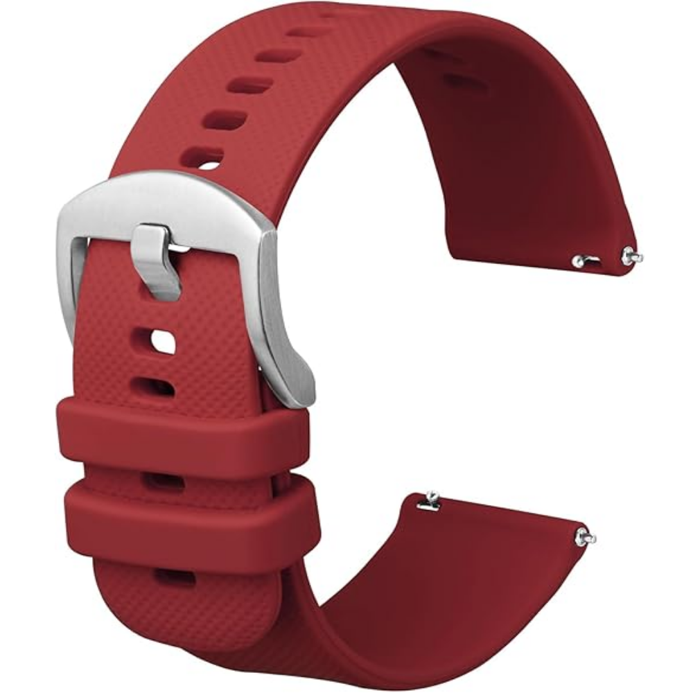 앤비어 실리콘 시계 밴드 16mm 18mm 20mm 22mm 24mm 19mm 21mm 남성용 퀵 릴리스 고무 시계 스트랩, 스테인리스 스틸 버클 39,300원