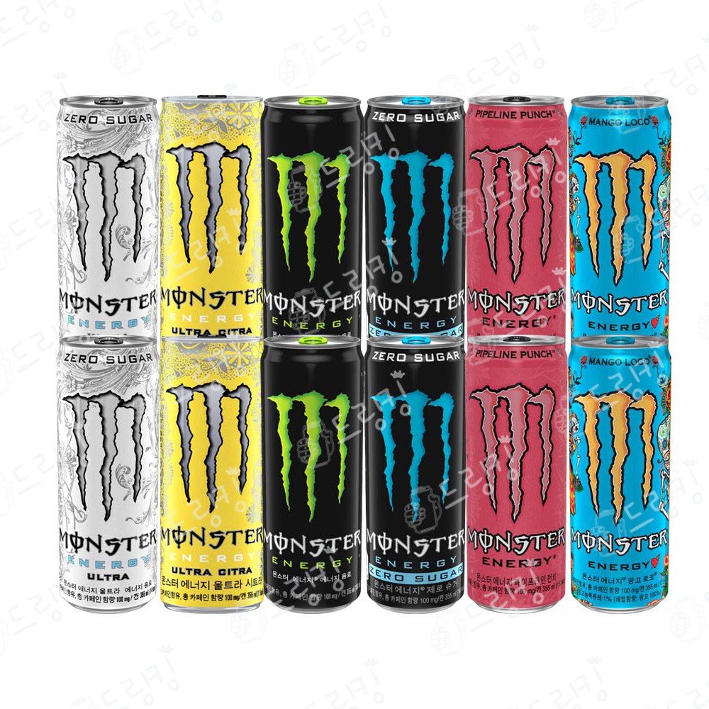 몬스터에너지 세트 울트라+시트라+펀치+망고+그린+제로 24,800원