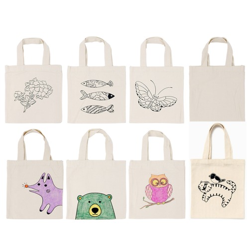 DIY 미니 에코백 만들기 캔버스 천 소품 간식 가방 미술 색칠 행사 선물 학교 돌봄 방과후, 미니에코백(무지) 2,190원