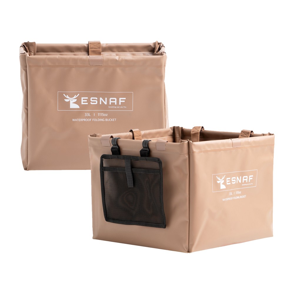 에스나프 사각 방수 설거지통 33L+메쉬포켓 캠핑설거지통 캠핑설거지바스켓 캠핑설거지가방 식기바구니, 탄 16,300원