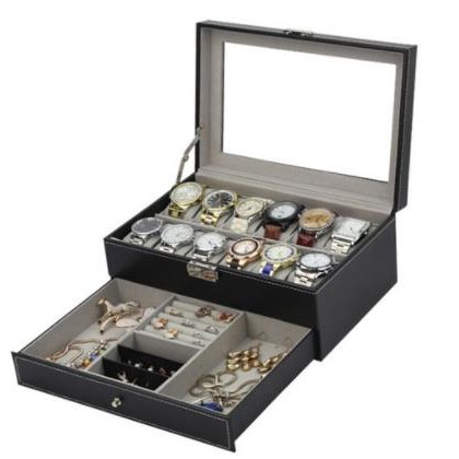 부자오빠 시계 12구 2단 쥬얼리 보관함 25,000원