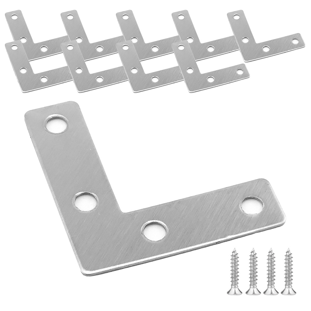 유스툴 스텐 L자 평철 브라켓 연결 철물 10P 나사 포함 8,900원