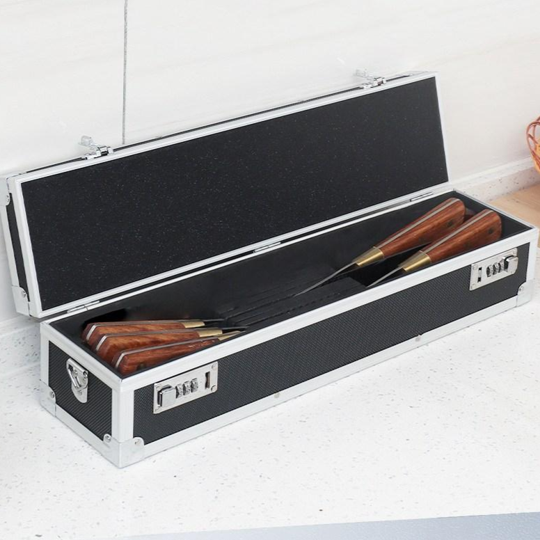 칼가방 비밀번호 잠금 칼케이스 조리도구 휴대용 칼보관 가방 케이스 다용도 수납함 정리함, 블랙 52,230원