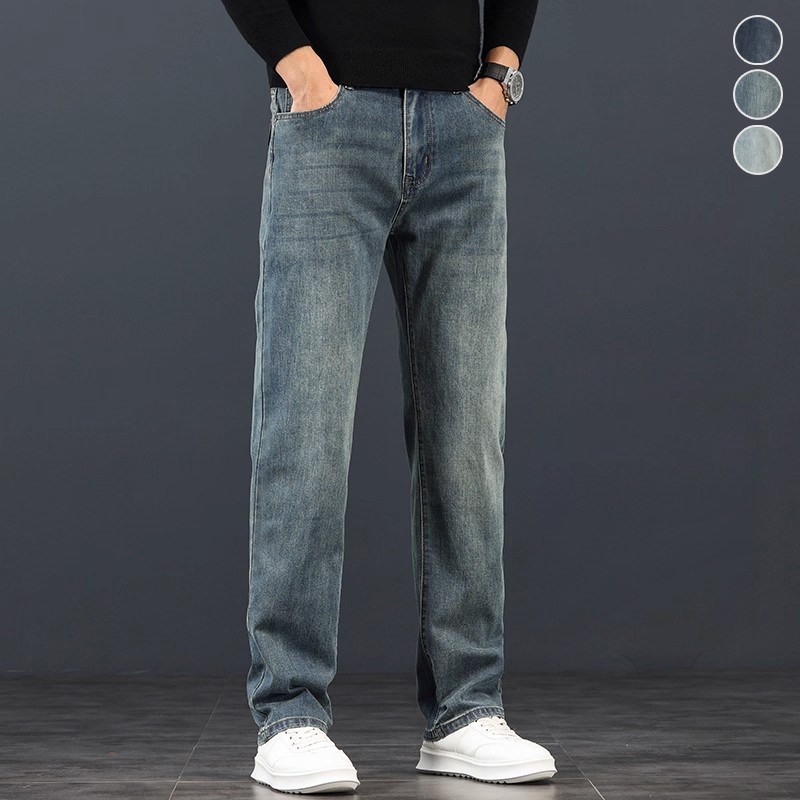 wassup 남자청바지 널찍하다 스판일자청바지 추동 빅 사이즈 긴바지 29,770원